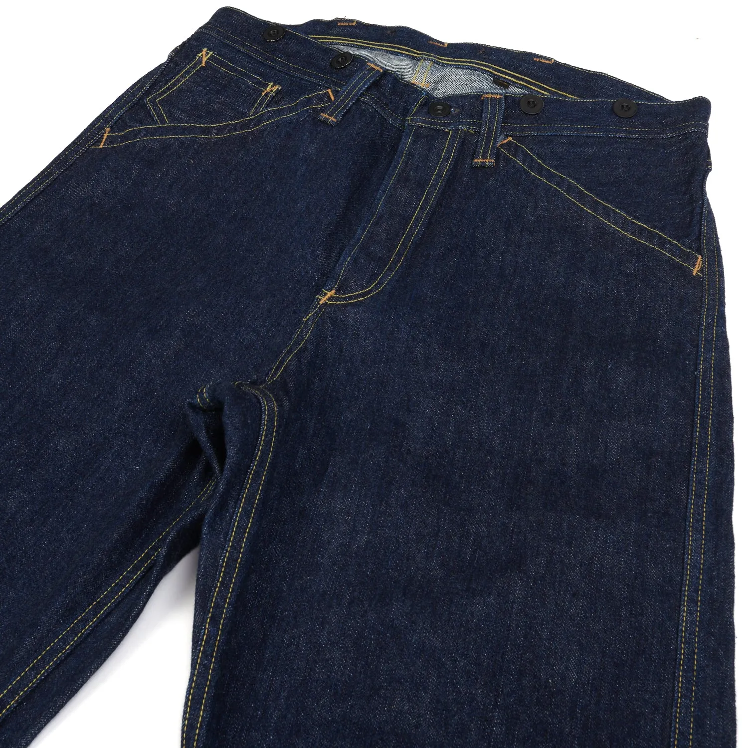 Freewheelers 2022004 'Bake Head' 14oz Denim Overall - Rinsed