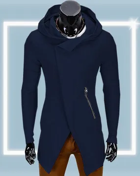 Optimized Title: Stylish Navy Full Sleeve Fleece Ninja Jacket