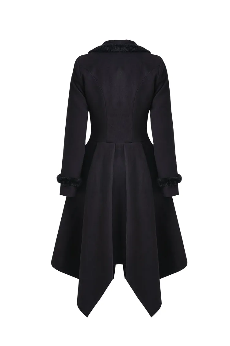 Gothic lady flower collar long coat JW167