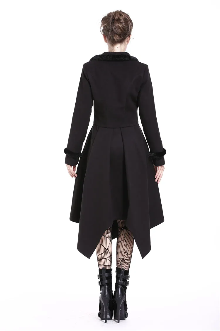 Gothic lady flower collar long coat JW167