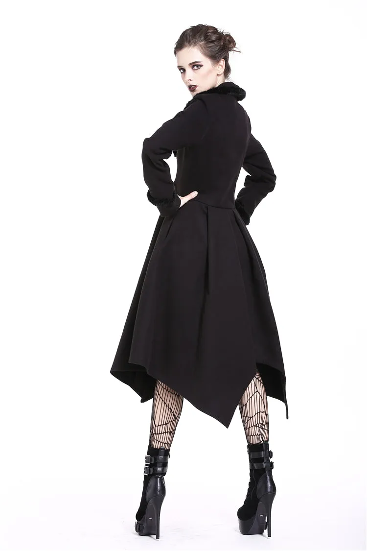 Gothic lady flower collar long coat JW167