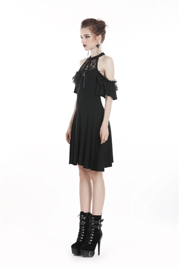 Gothic lady lacey lace up chest dress DW299