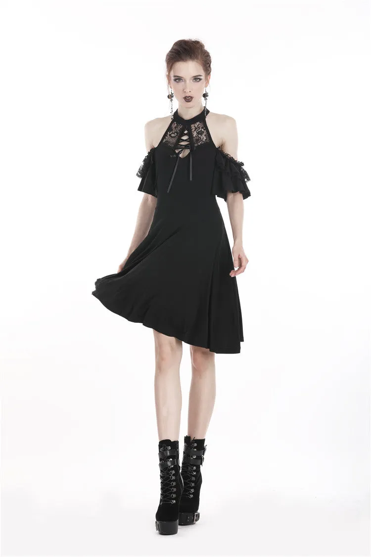 Gothic lady lacey lace up chest dress DW299