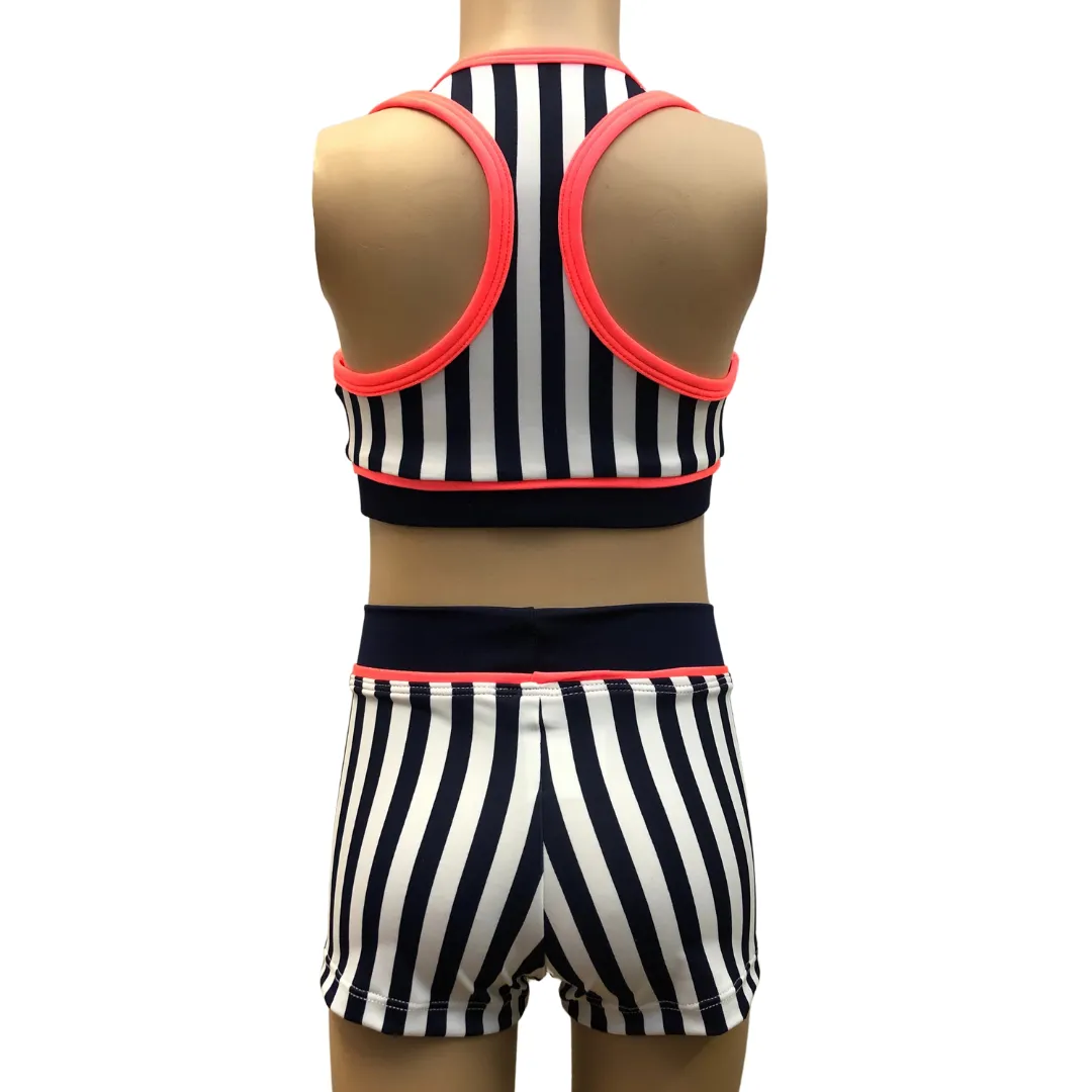 Identity Costuming Gym Set - Navy Stripe | Orange