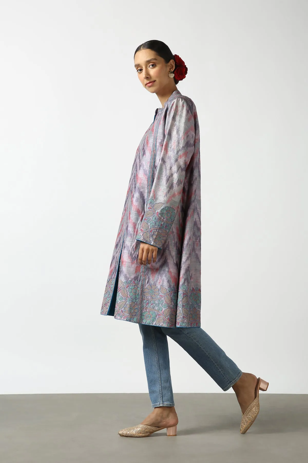 Ikat Long Coat