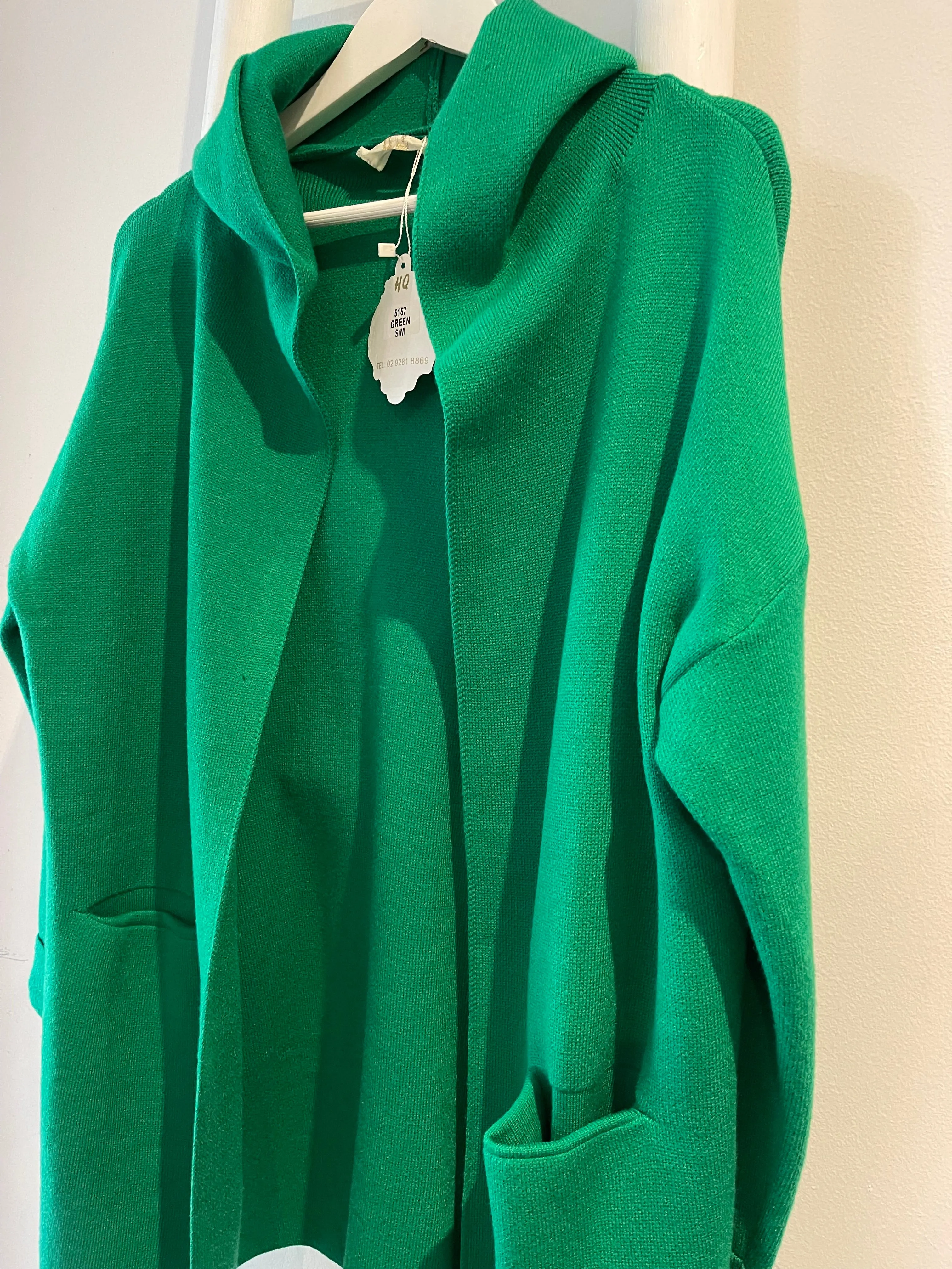 In The Hood Cardigan Emerald