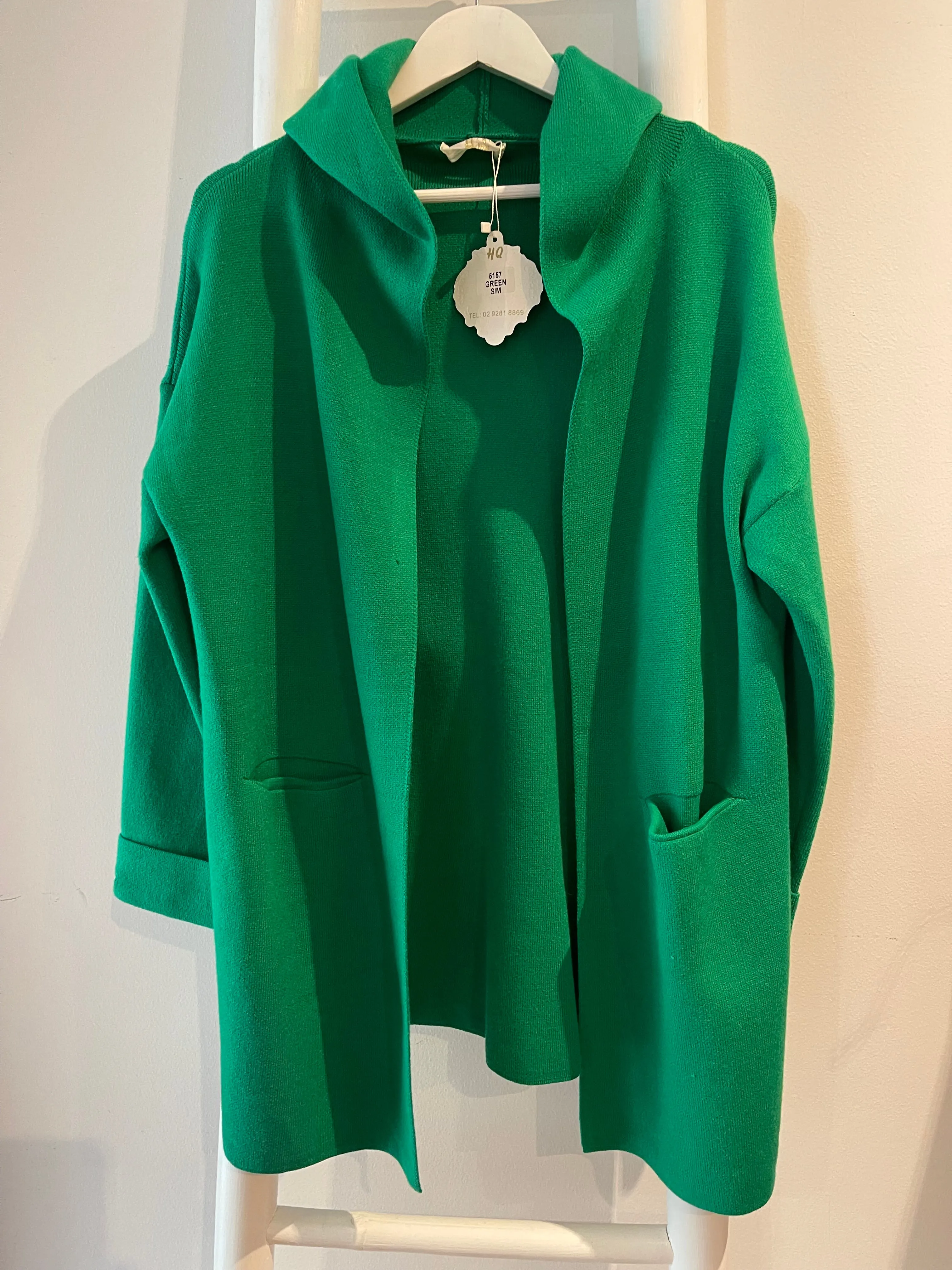 In The Hood Cardigan Emerald