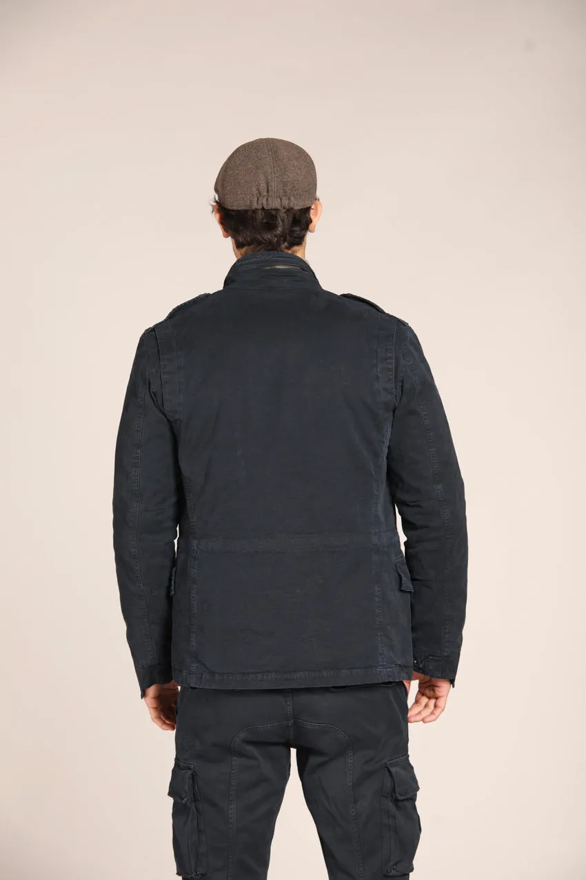 Jacket M74 field jacket uomo in cotone stretch con stampa mimetica slim fit