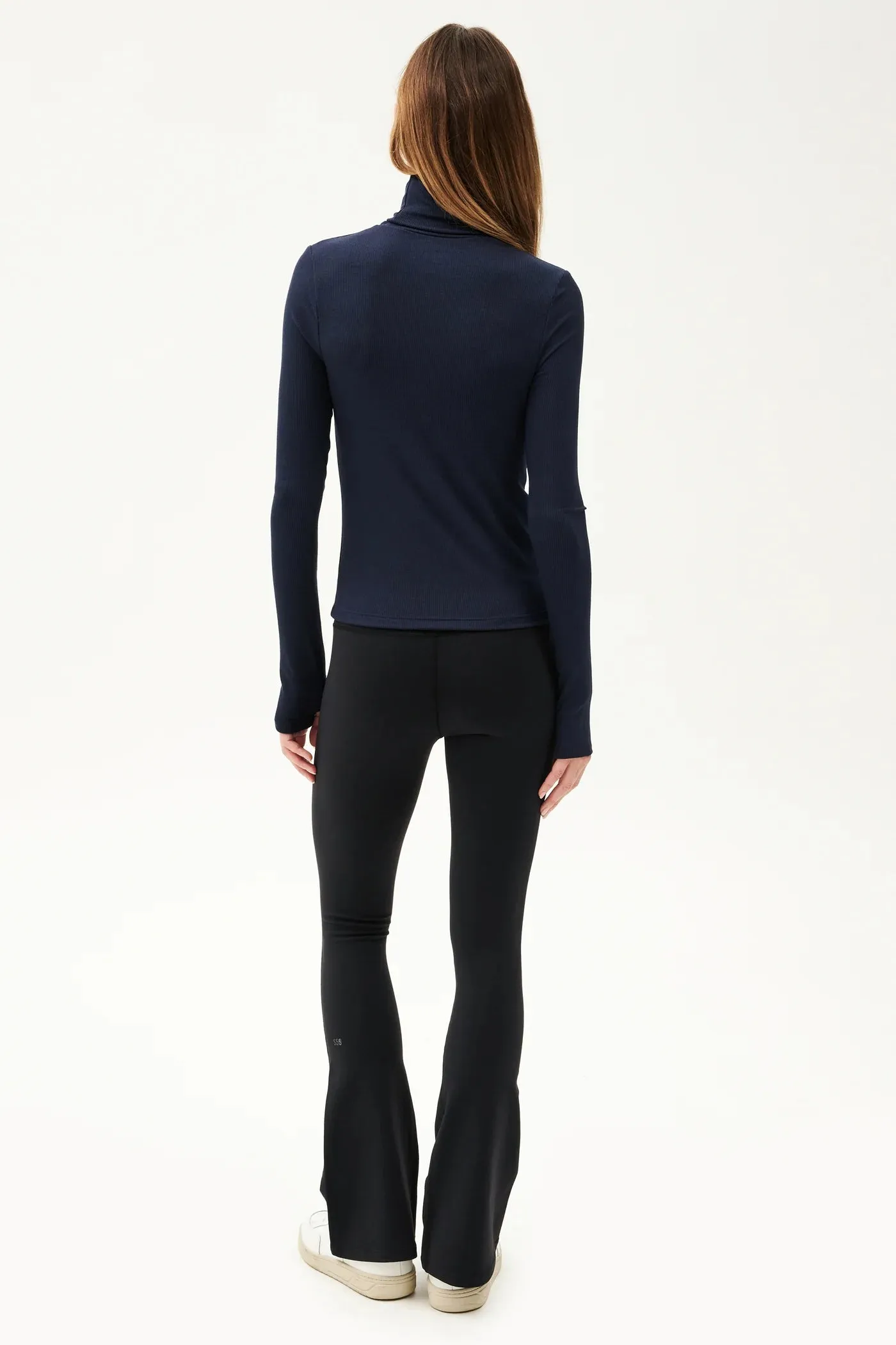 Jackson Rib Turtleneck: Indigo