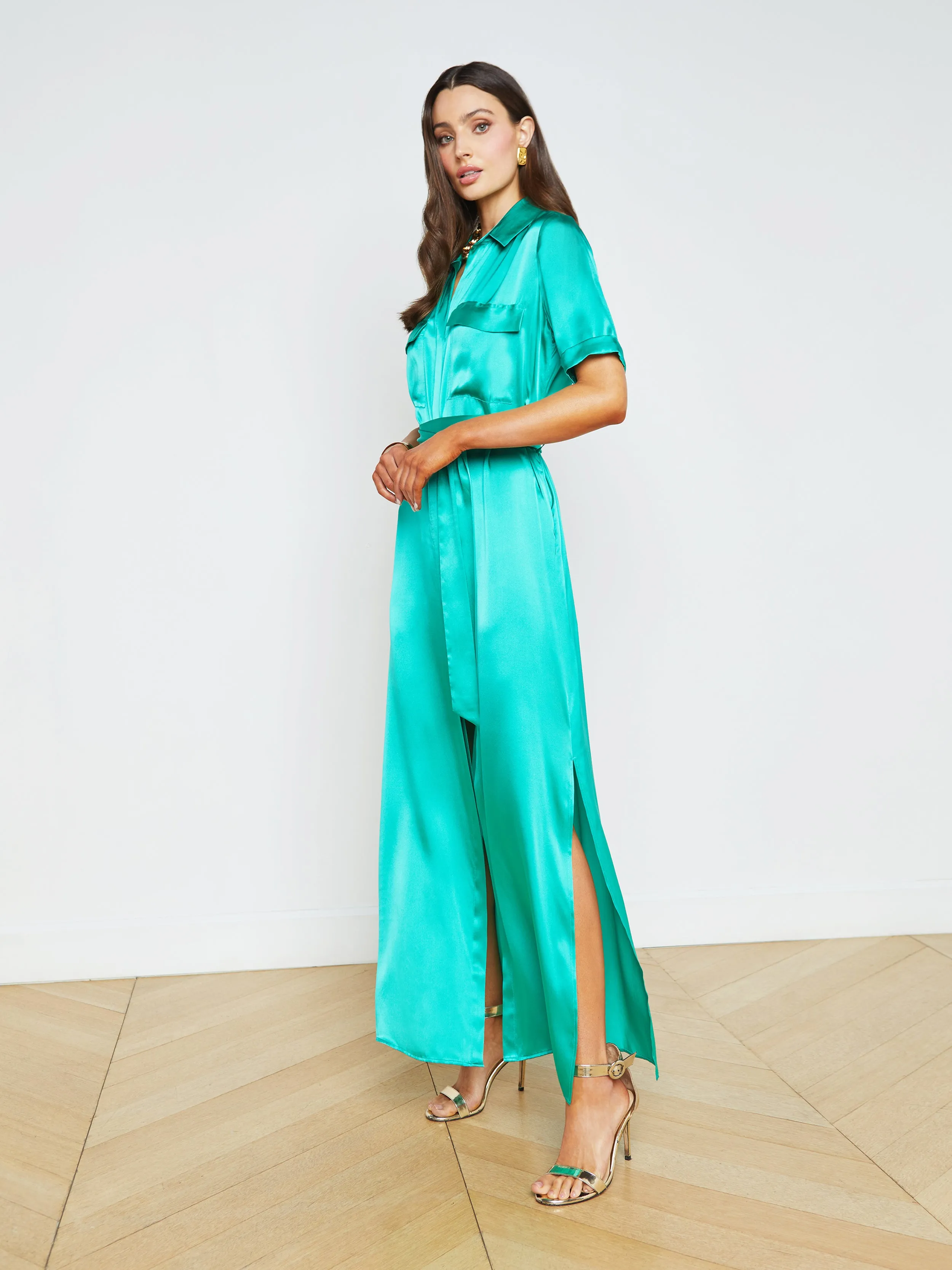 Klement Silk Shirt Dress