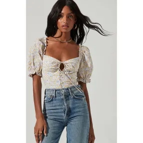 Lace Up Tie Front Top