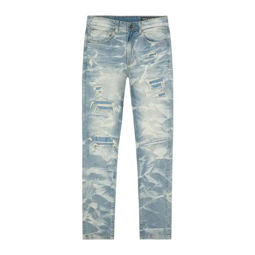 Lightning Effect Jeans - Clyde Blue