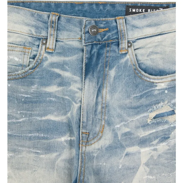 Lightning Effect Jeans - Clyde Blue