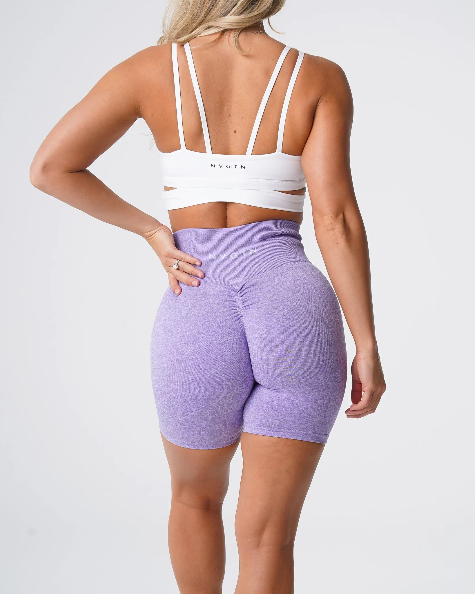 Lilac Scrunch Seamless Shorts