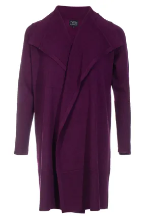 Long line Touch of Wool Cardigan | Berry Marle | 6346ZZ