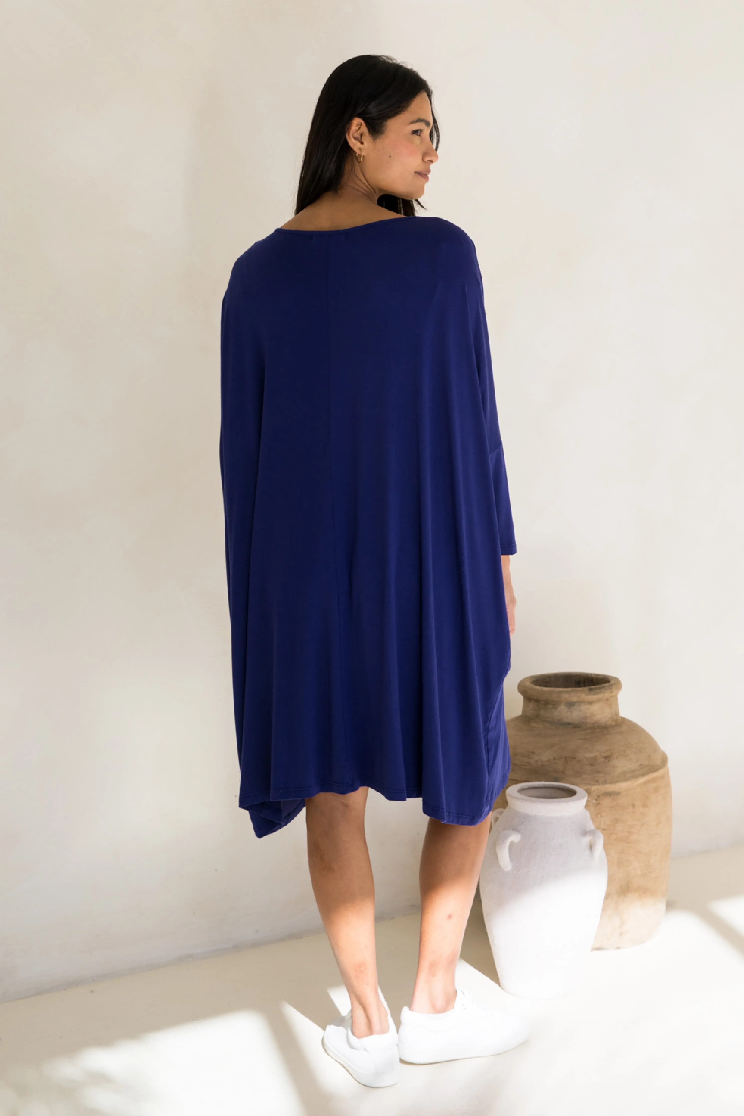 Long Sleeve Nice Dress in Dark Blue