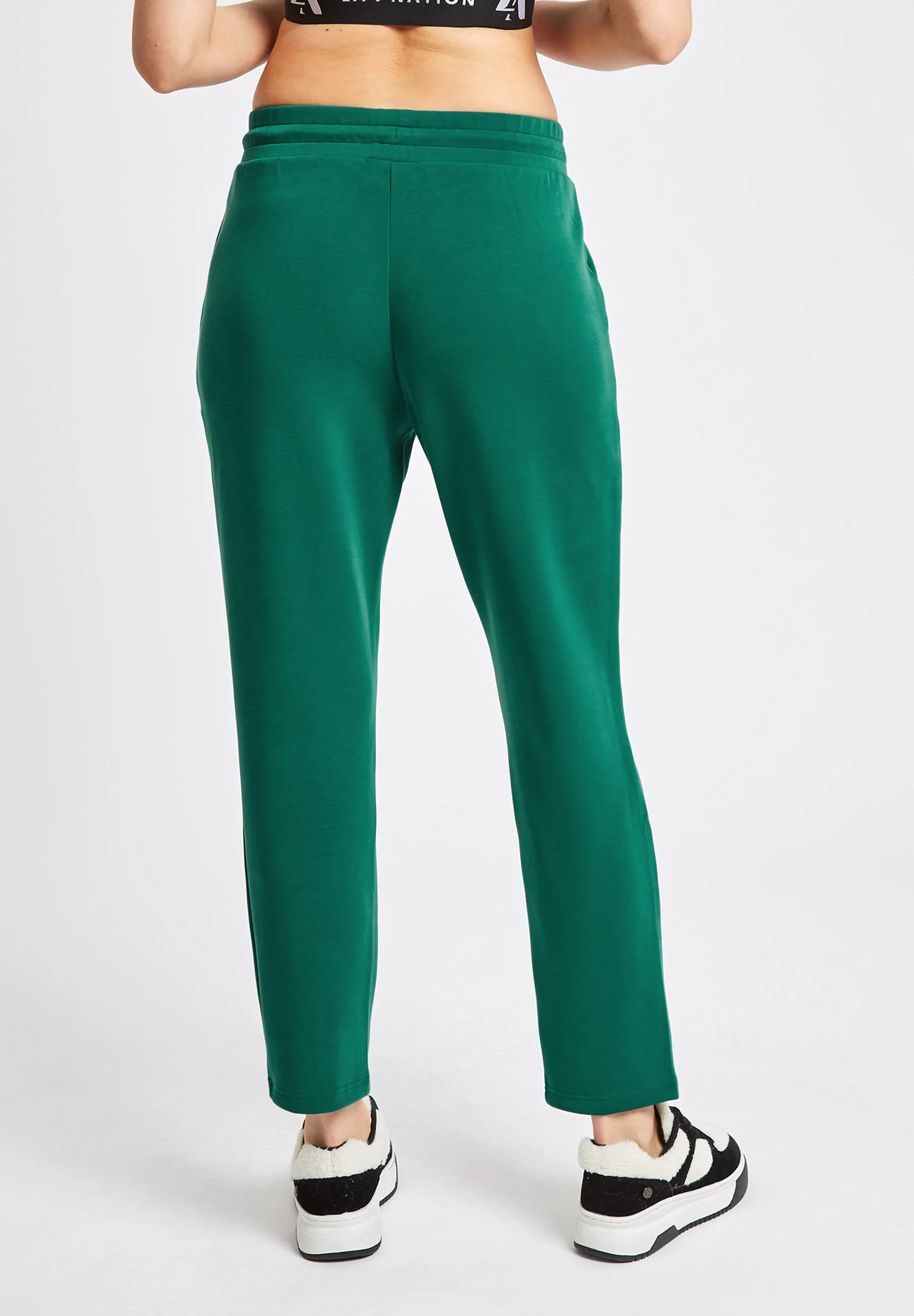 Lux Wide Leg Trousers-Green