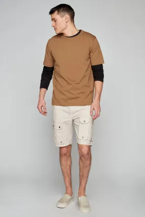 Men's Snap Cargo Poplin Short - Sand