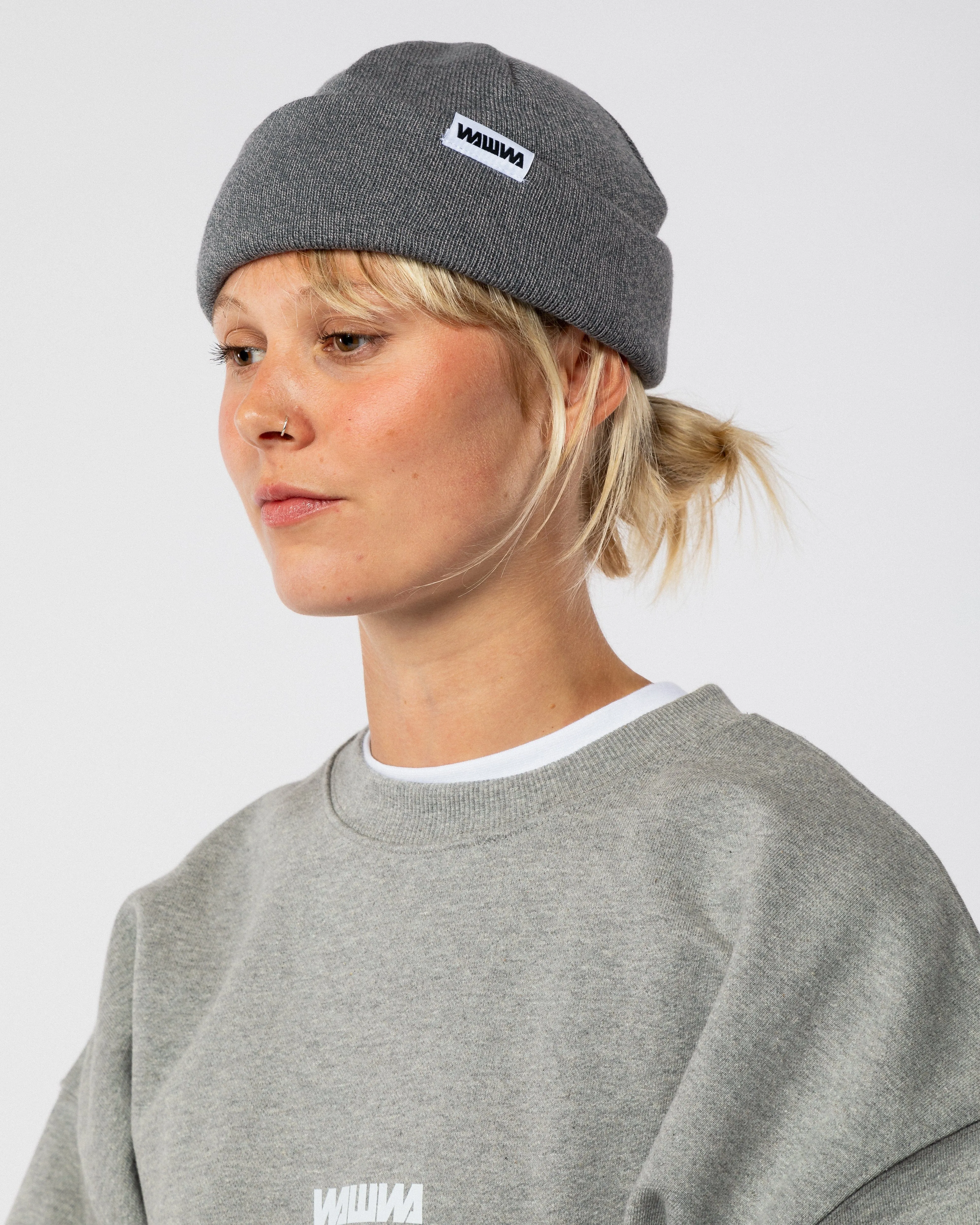 Mill Cotton Beanie - Grey Marl