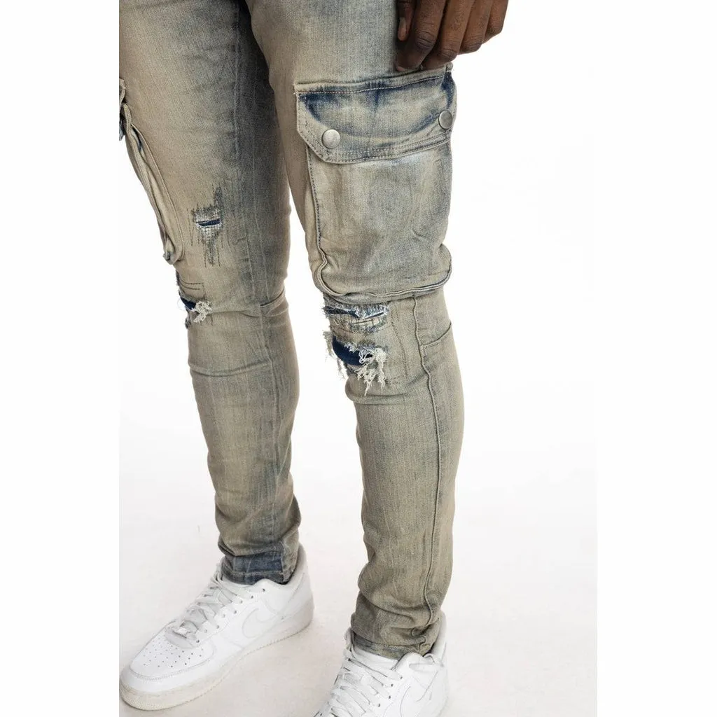 Multipocket Fashion Jeans - Goblin Blue