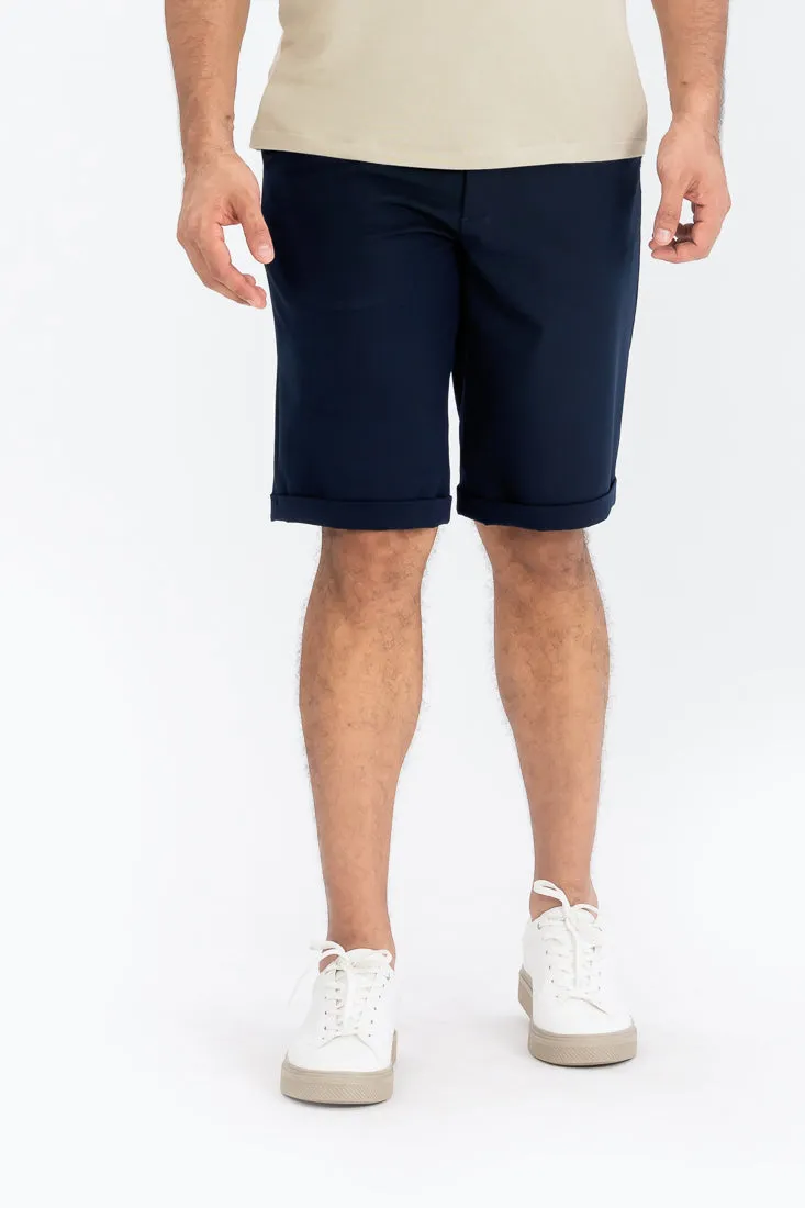 Navy All Weather Stretch Chino Shorts