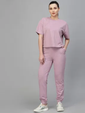 Odour Free Round Neck T-shirt With Joggers Co Ord Set For Women