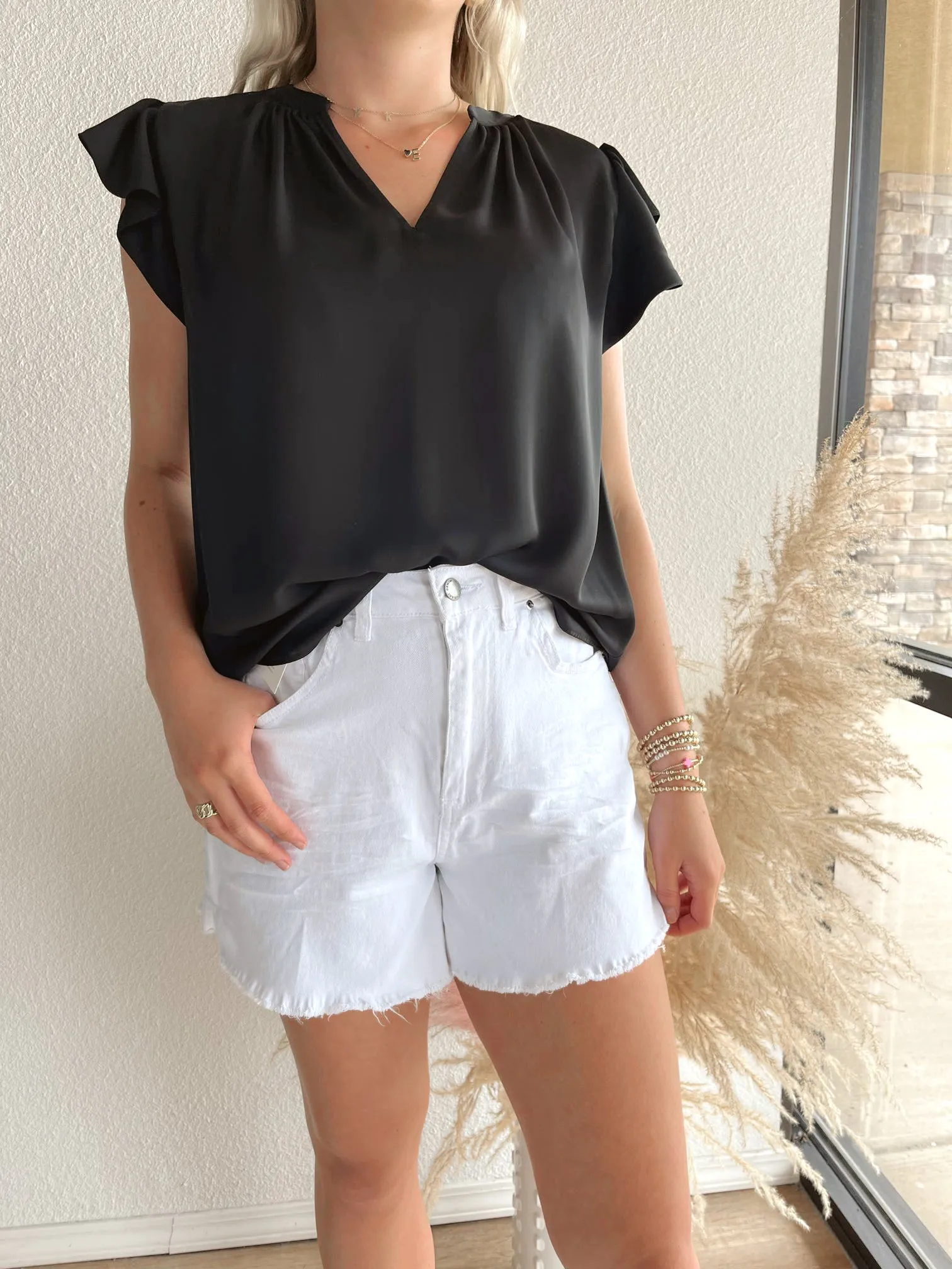 Paradise Found White High Waisted Short