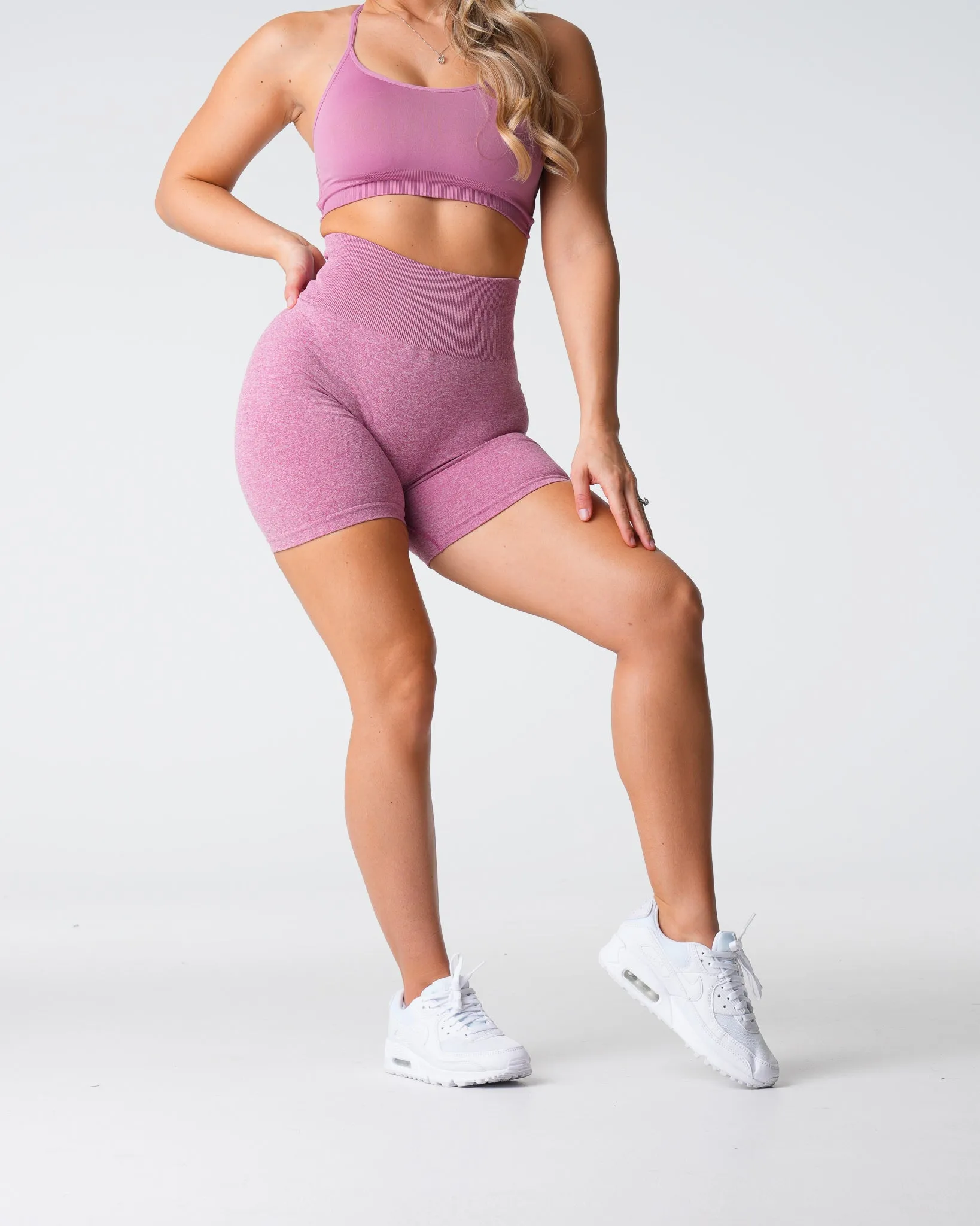 Pastel Pink Scrunch Seamless Shorts