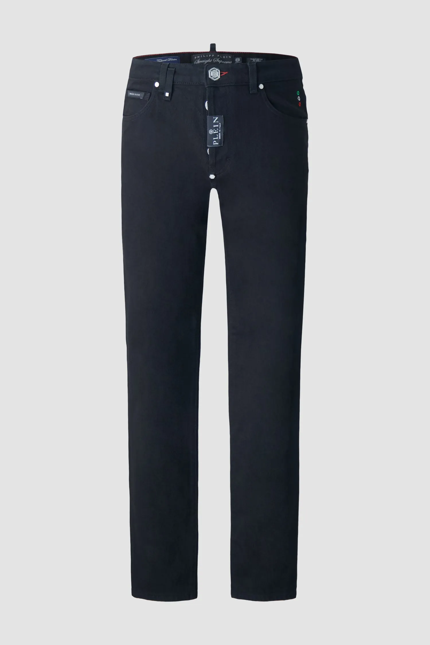 Philipp Plein Black Super Straight Cut Trousers