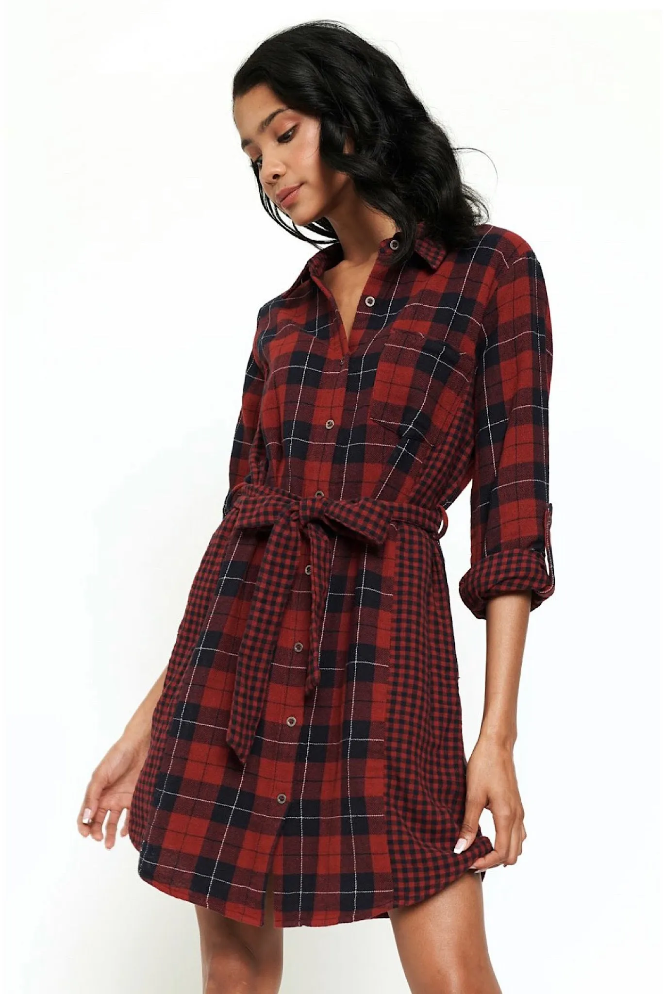 Plaid Shirt Dress