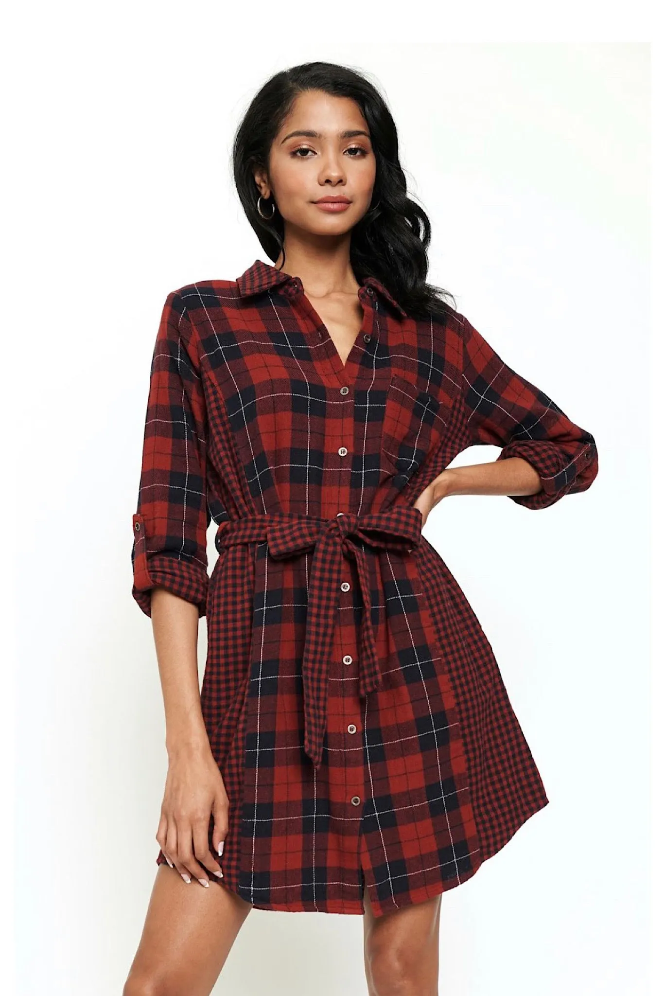 Plaid Shirt Dress