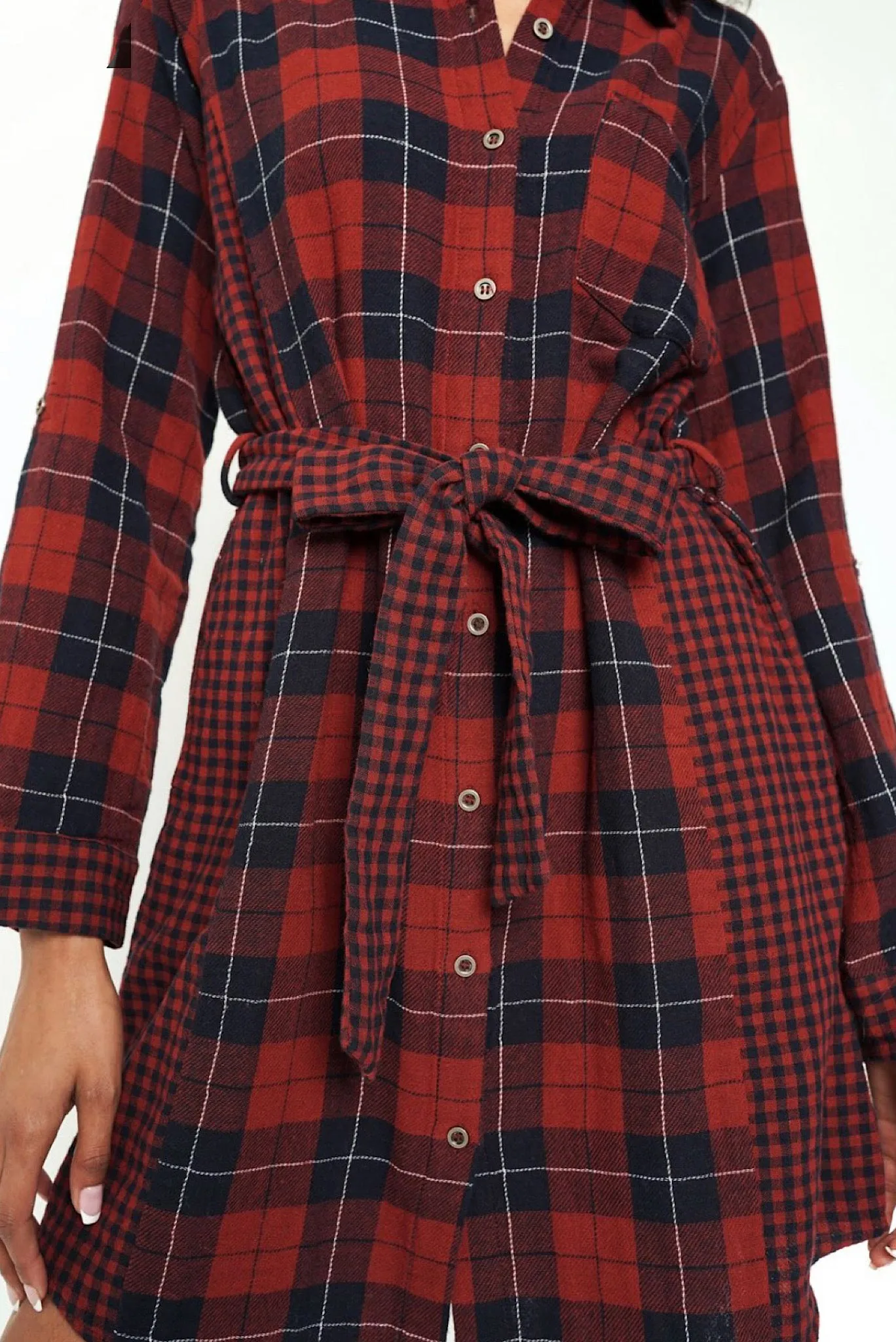 Plaid Shirt Dress