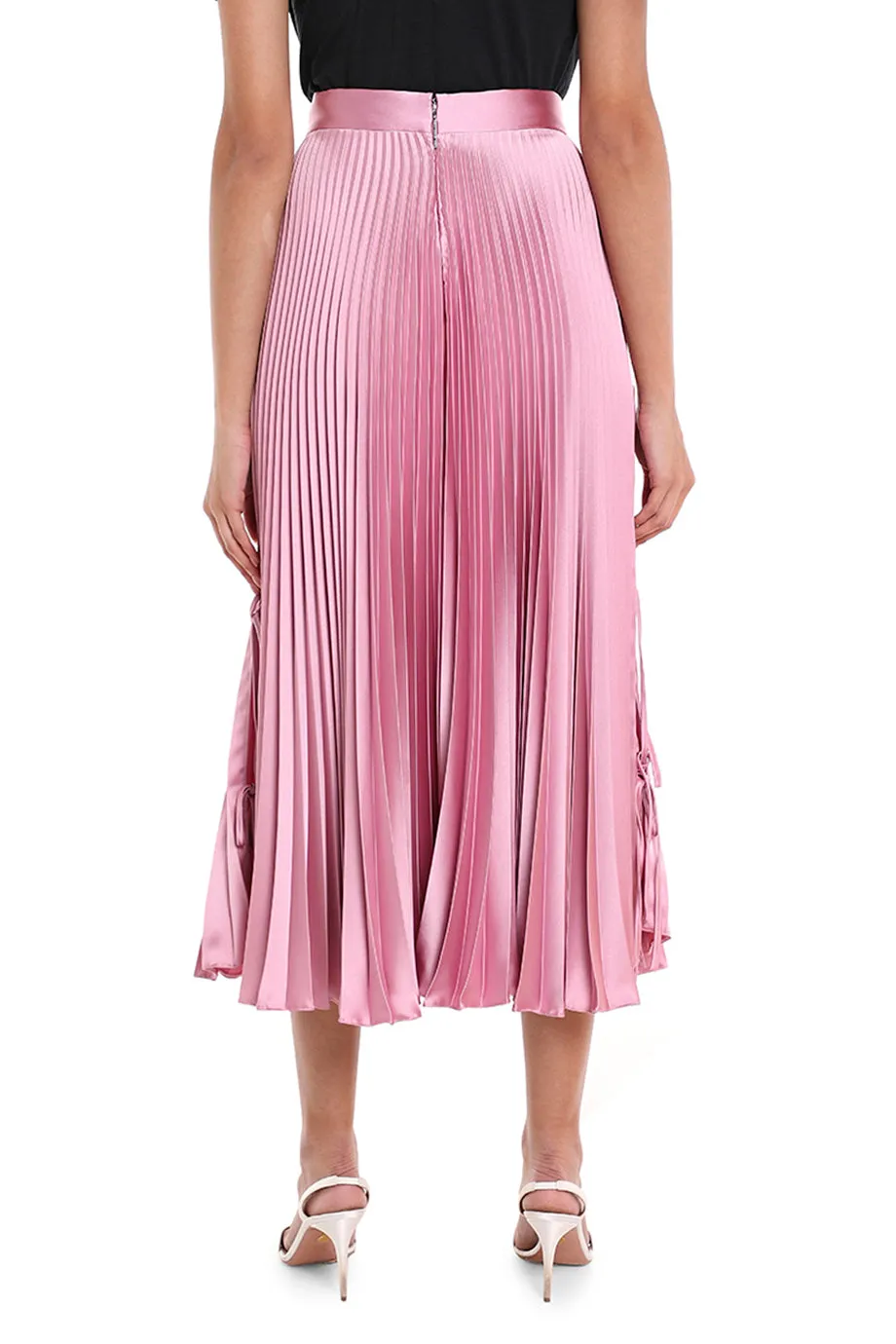 Pleated Skirt With Ties