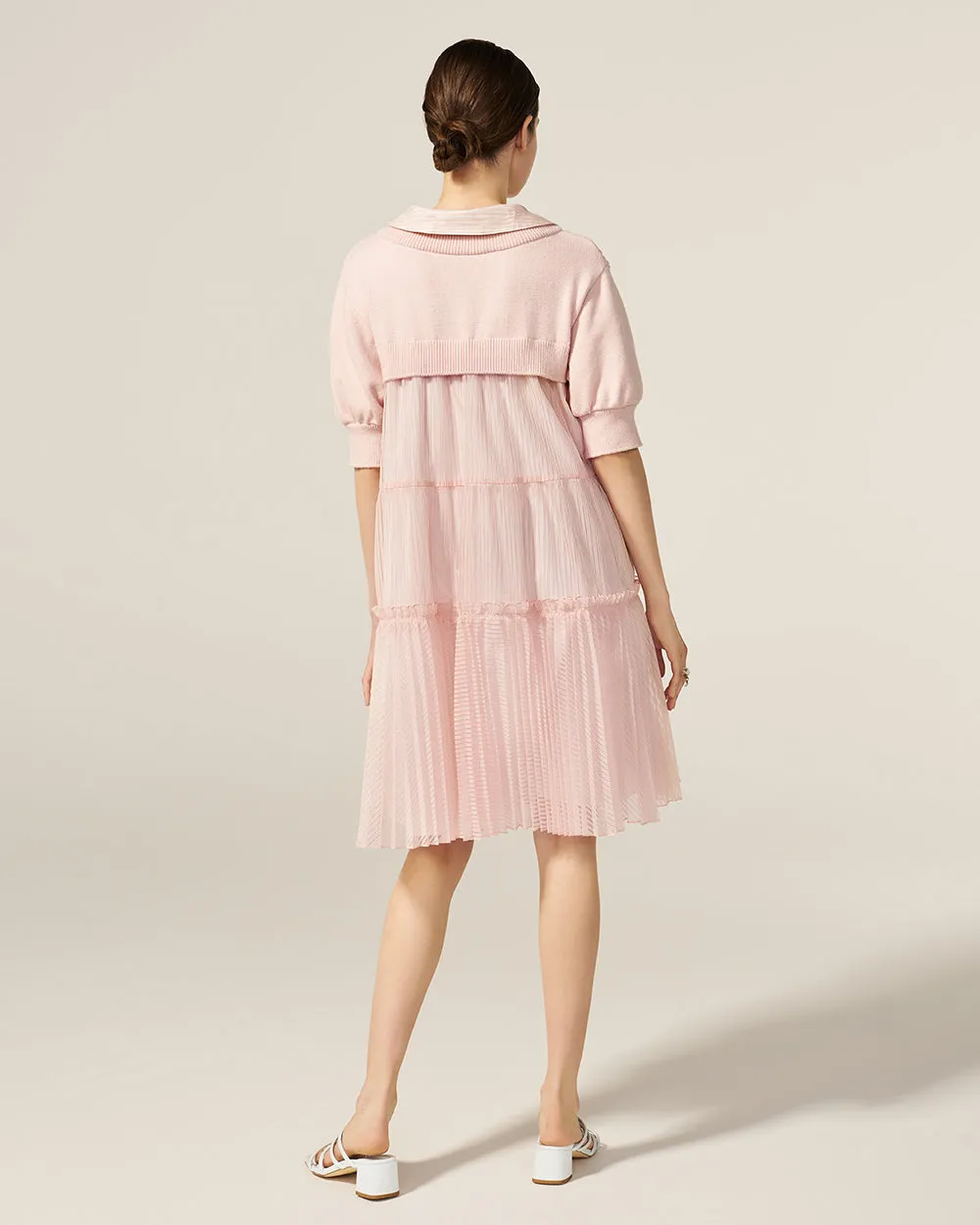 Powder Pink Forest Hills Knit Dress