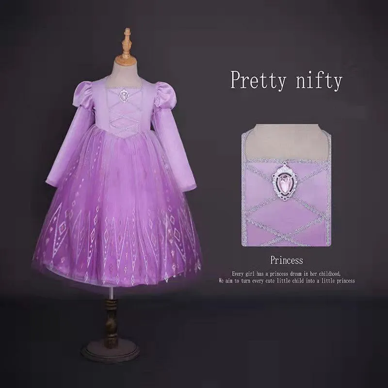 Purple Party Costume Princess Tutu Dress