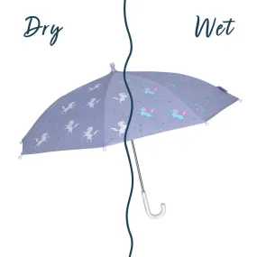 Purple Unicorn Color Changing Kids Umbrella