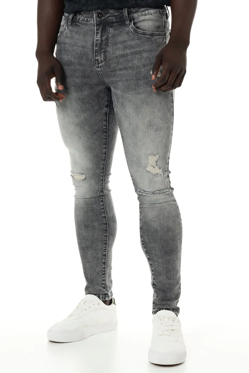 Rf10 Rip And Repair Skinny Jeans _ 146865 _ Light Grey