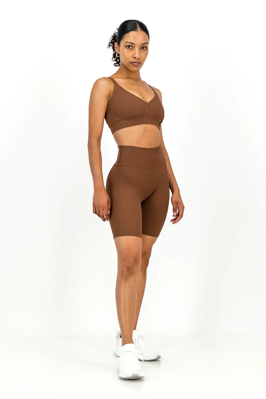 Rib Aspire Shorts | Mocha