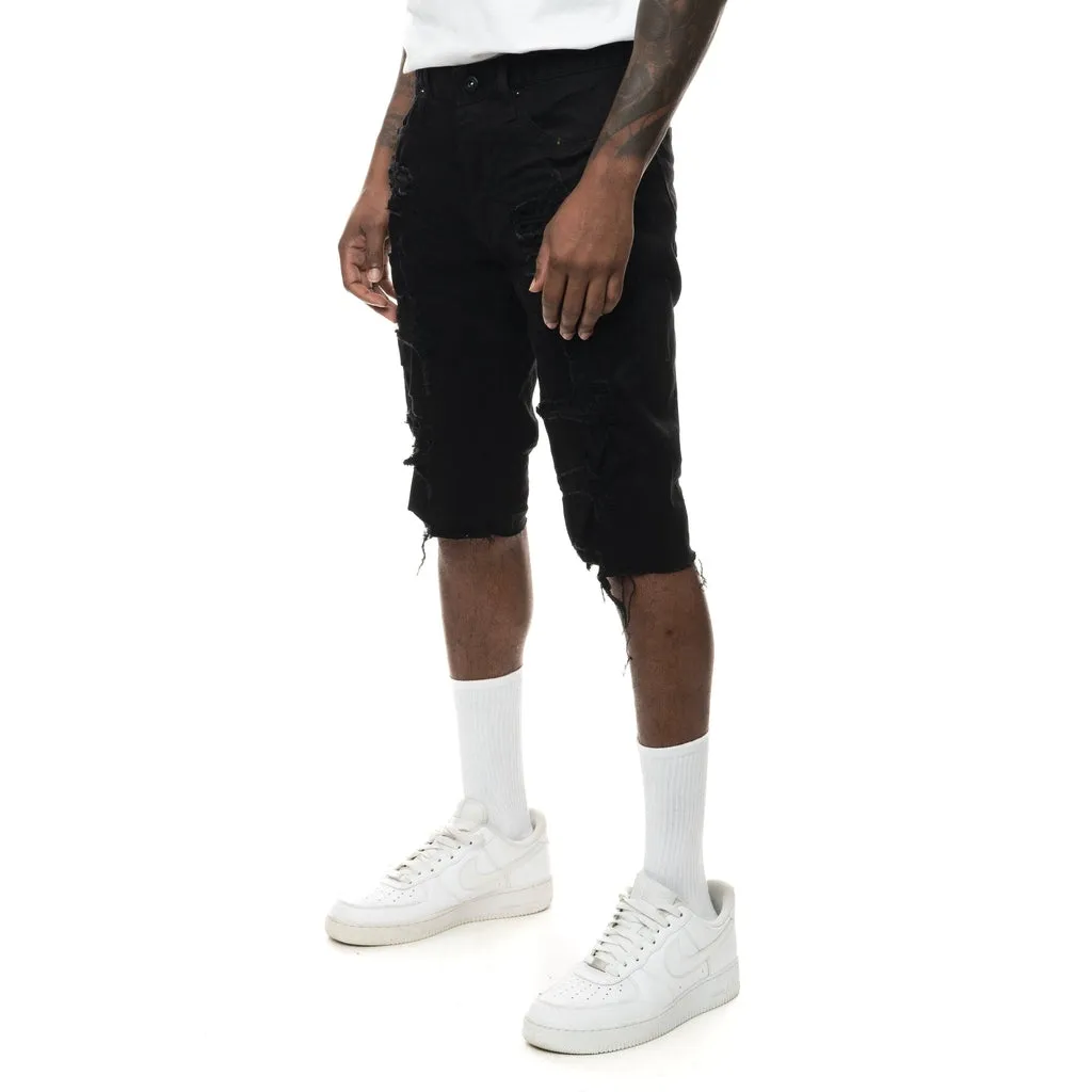 Ripoff Semi Basic Jean Shorts - Jet Black