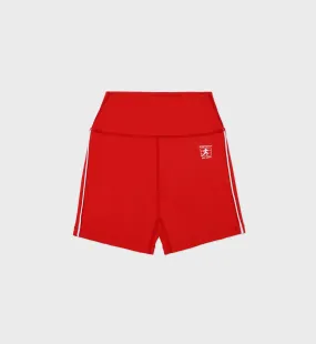 Runner Box Biker Short - Sports Red/White