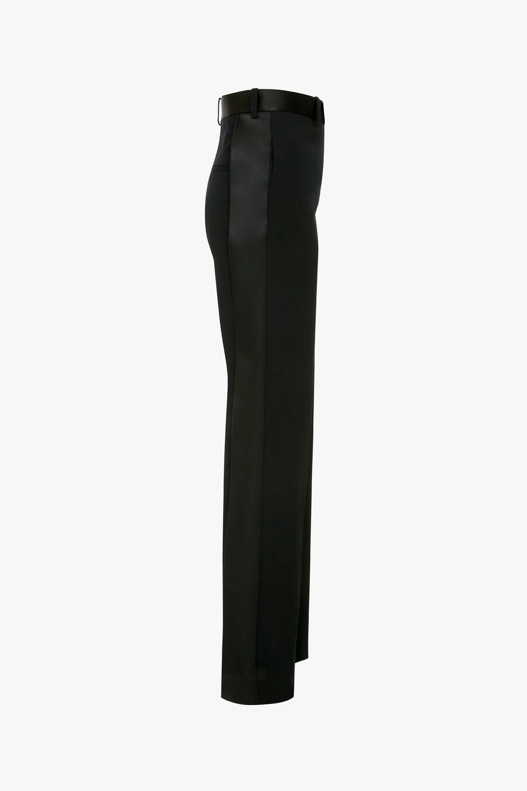 Satin Panel Straight Leg Trouser