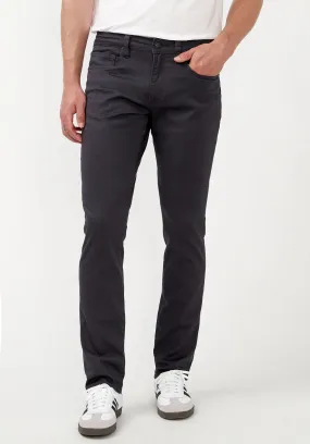 Slim Ash Men's Twill Pants in Authentic Charcoal Gray - BM22017