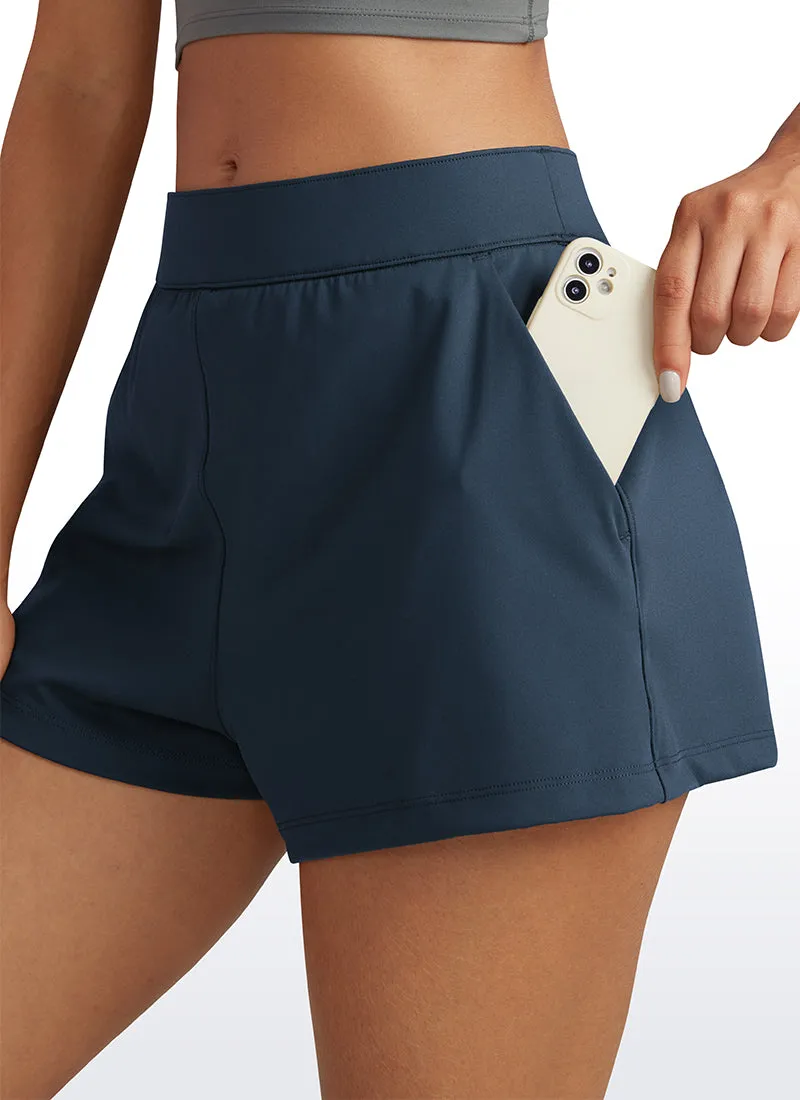 Stretch High-Rise Shorts with Pockets 2.5"