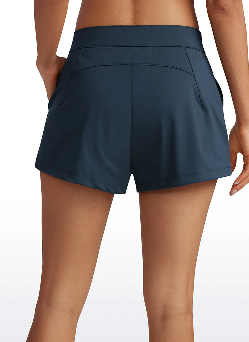 Stretch High-Rise Shorts with Pockets 2.5"