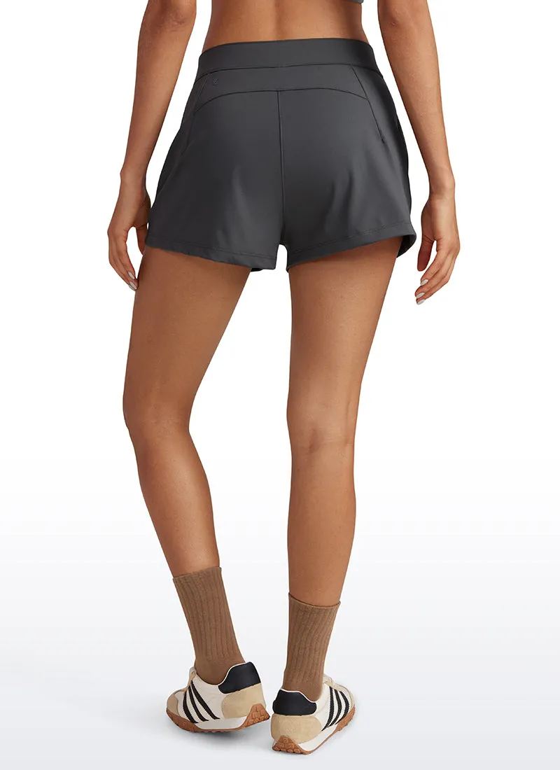 Stretch High-Rise Shorts with Pockets 2.5"