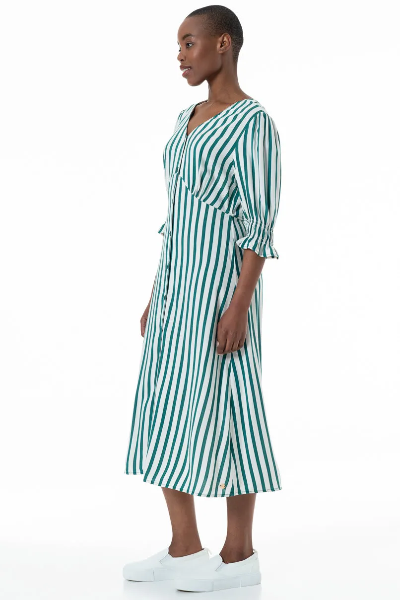 Striped Dress _ 152175 _ Green