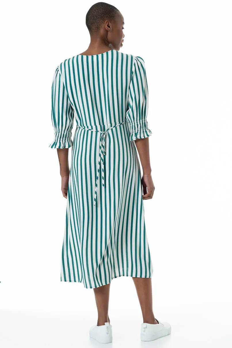 Striped Dress _ 152175 _ Green