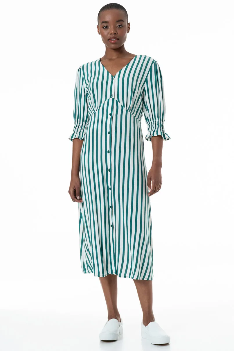 Striped Dress _ 152175 _ Green