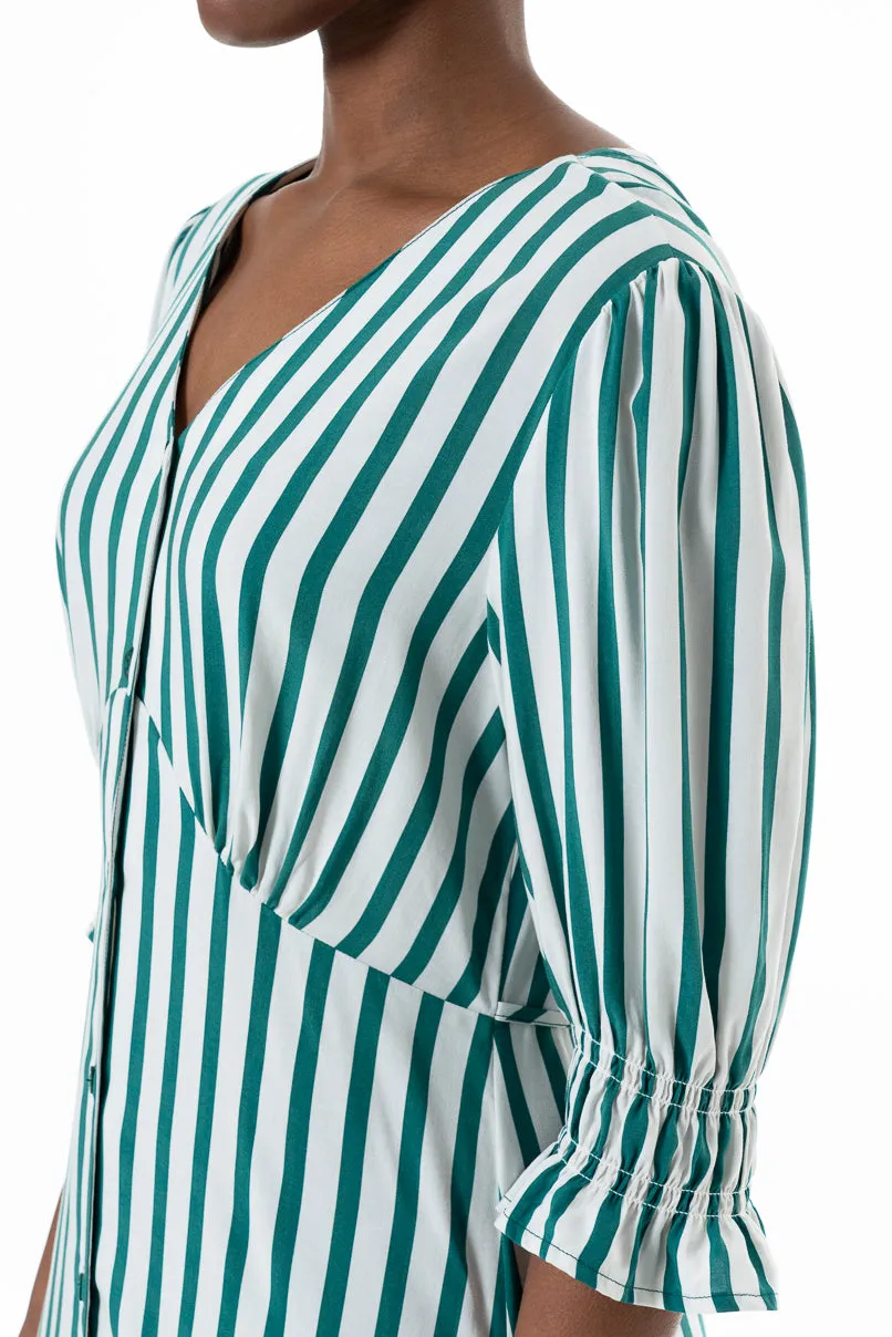 Striped Dress _ 152175 _ Green