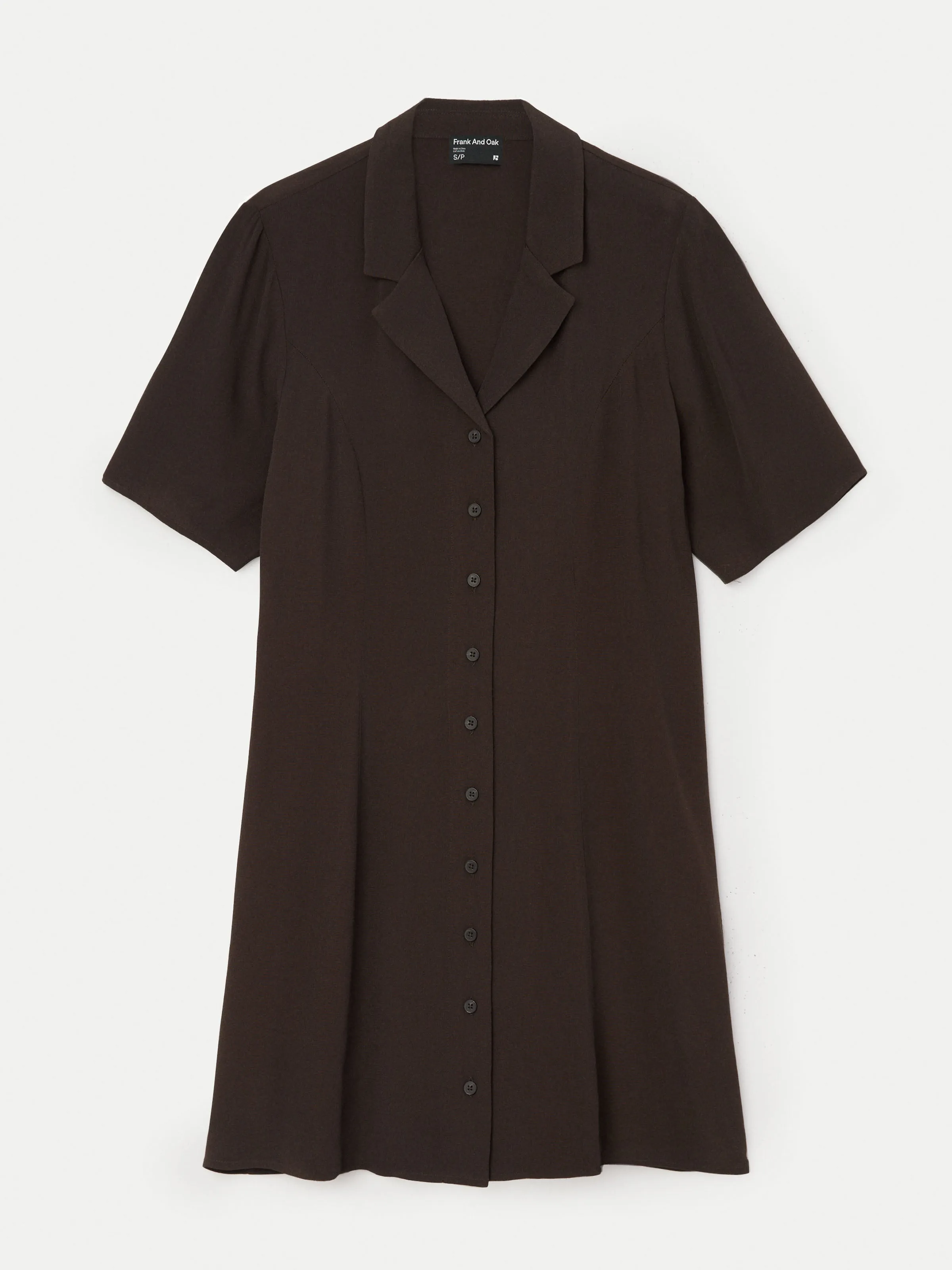 The Camp Collar Dress in Dark Chocolate